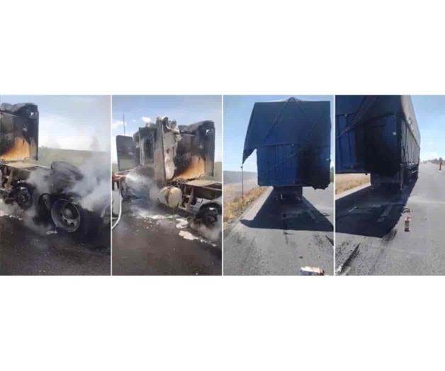 Se quema camión de carga pesada