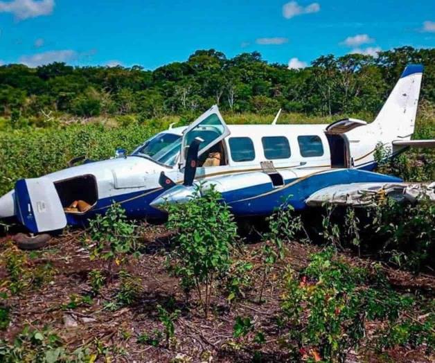Asegura Sedena aeronave y 460 kg de cocaína en Campeche 