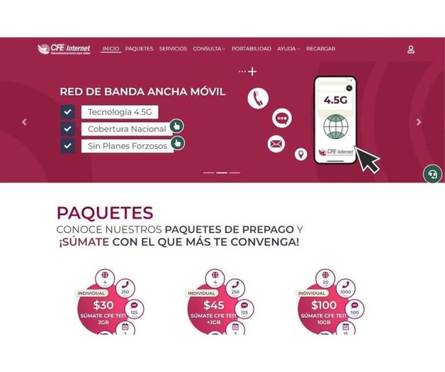 Lanza CFE paquetes de internet y telefonía móvil