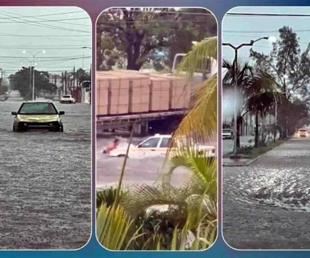Queda Chetumal bajo el agua tras intensas lluvias en QR