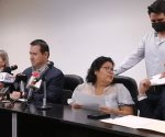 Conferencia de prensa del PAN en respuesta a la resolución del Tribunal Electoral de Tamaulipas de arrebatarle la Diputación Permanente