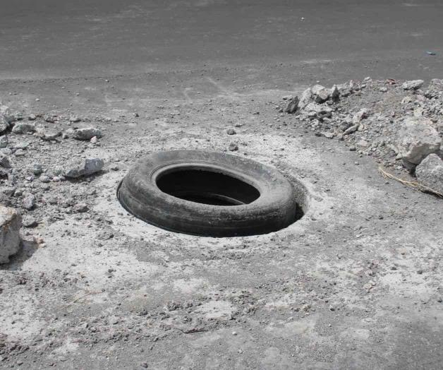 ‘Trampas’ viales, ante la ausencia de alcantarillas