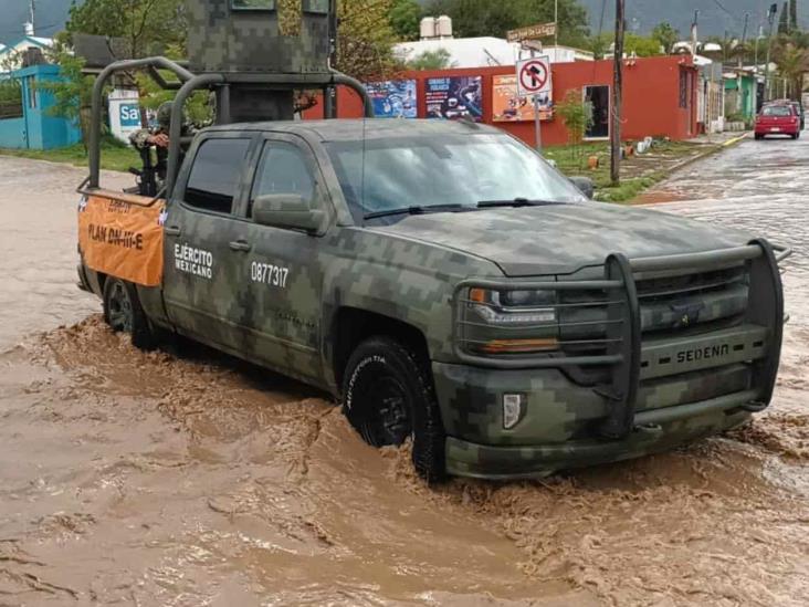 Aplica Ejército Plan DN-III por lluvias Aplica Ejército Plan DN-III por lluvias