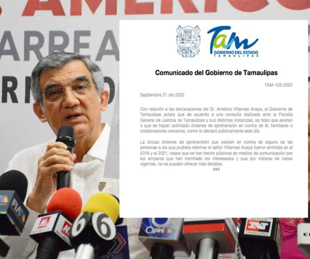 Se confrontan gobernador electo y GobTam por órdenes de aprehensión 