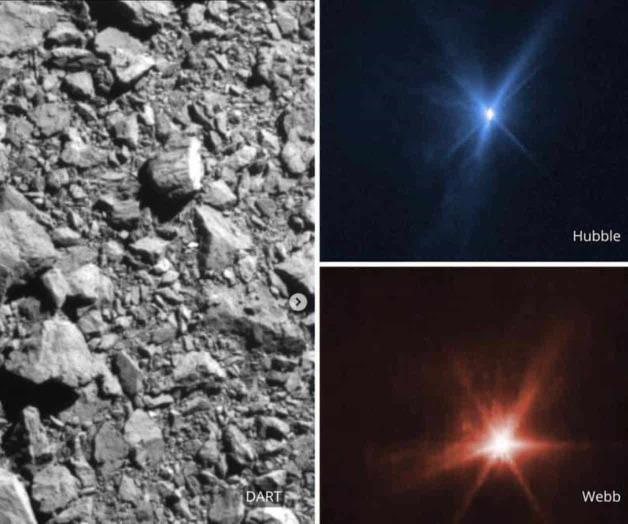 Telescopios espaciales capturan el impacto de un asteroide