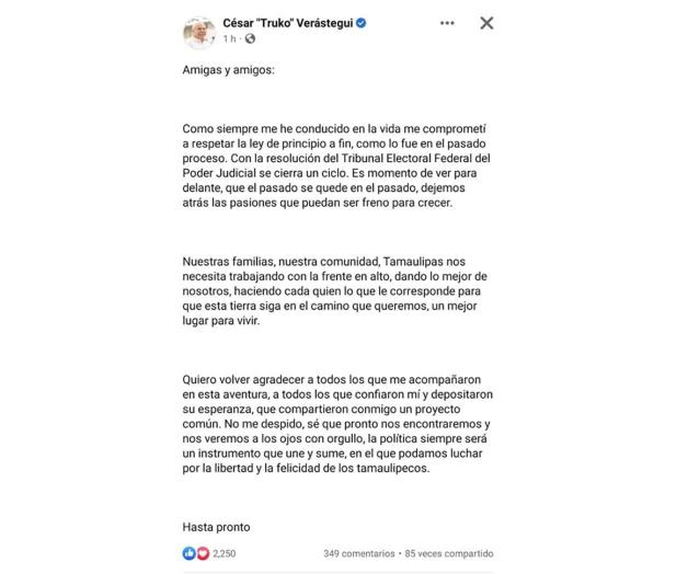 Se despide de sus seguidores “El Truko” Se despide de sus seguidores “El Truko”