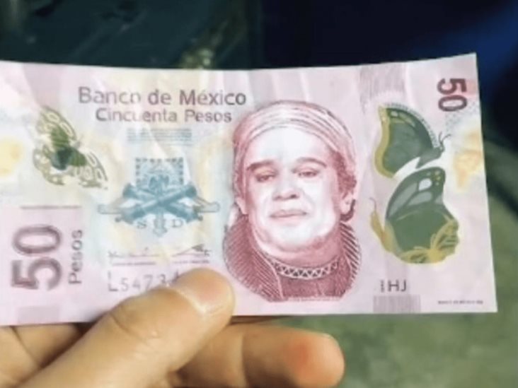 Billetes de 50 pesos con el rostro de Juan Gabriel