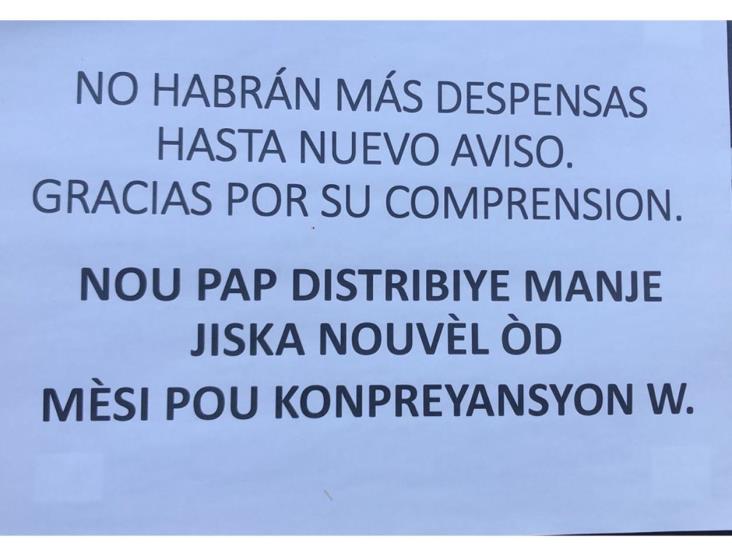 Terminan las entregas de despensas para migrantes Terminan las entregas de despensas para migrantes