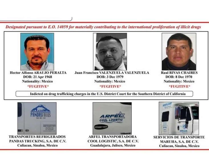 Señala EU a cabecillas de célula del Cártel de Sinaloa Señala EU a cabecillas de célula del Cártel de Sinaloa