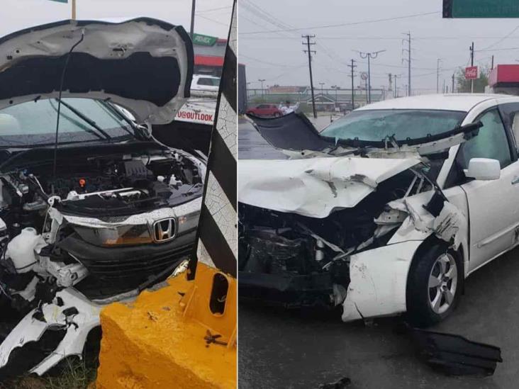 Lluvia genera un fuerte accidente Lluvia genera un fuerte accidente