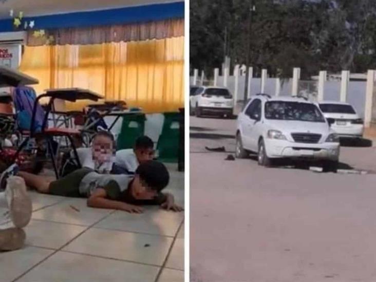 Todos abajo, pide maestra a niños por balacera en Sonora Todos abajo, pide maestra a niños por balacera en Sonora