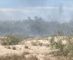 Se registra incendio en terreno baldío de la colonia colonia Rancho Grande, en #Reynosa.