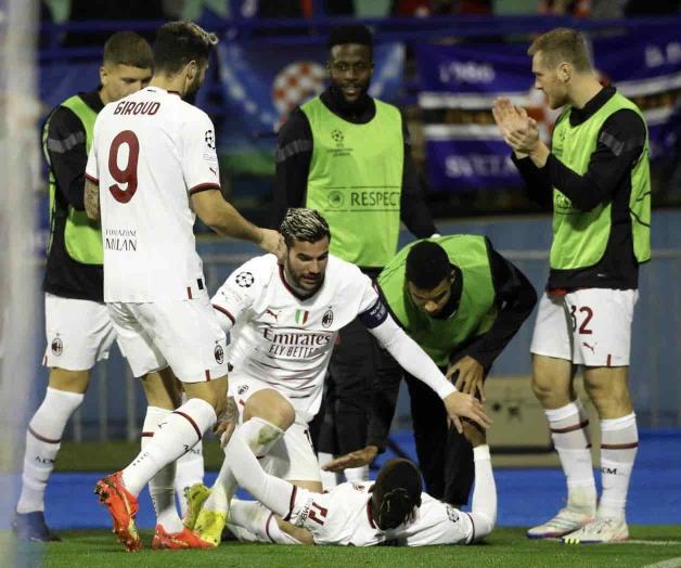 Revive Milan en Champions tras golear al Zagreb
