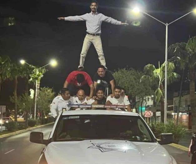 El titular de Tránsito se entretiene con acrobacias El titular de Tránsito se entretiene con acrobacias