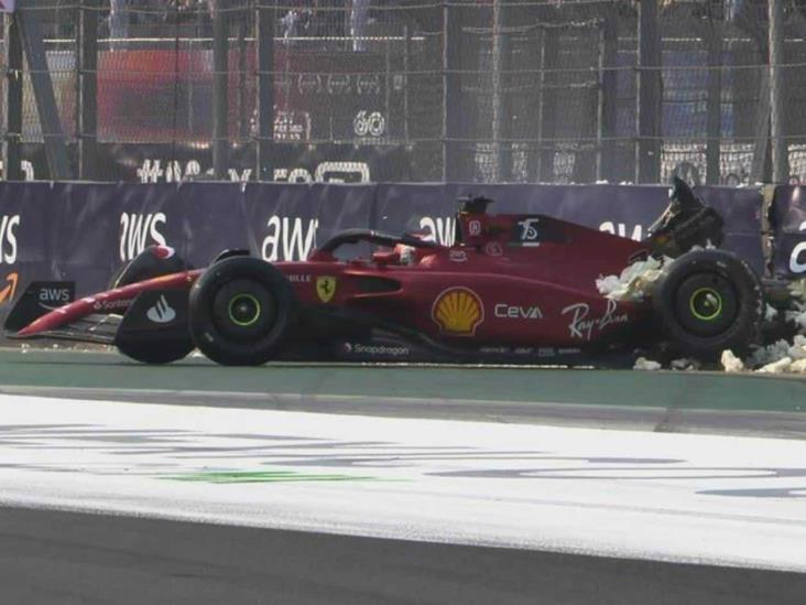 Charles Leclerc choca y abandona la P2 del GP de México Charles Leclerc choca y abandona la P2 del GP de México