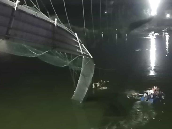 60 muertos por derrumbe de puente en India 60 muertos por derrumbe de puente en India