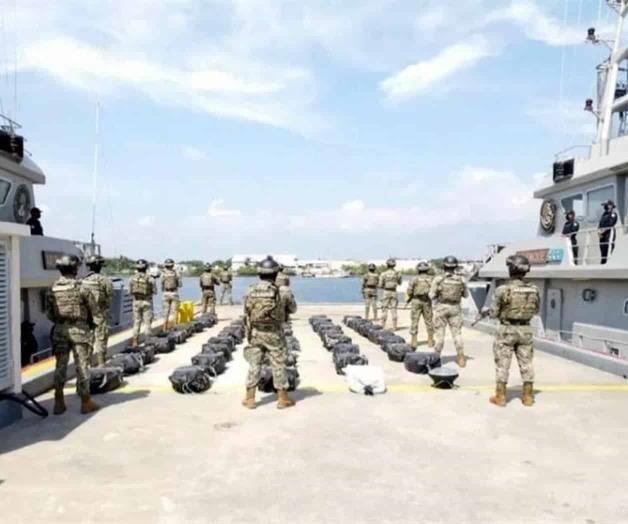 Asegura Semar 1.3 toneladas de cocaína en Chiapas 