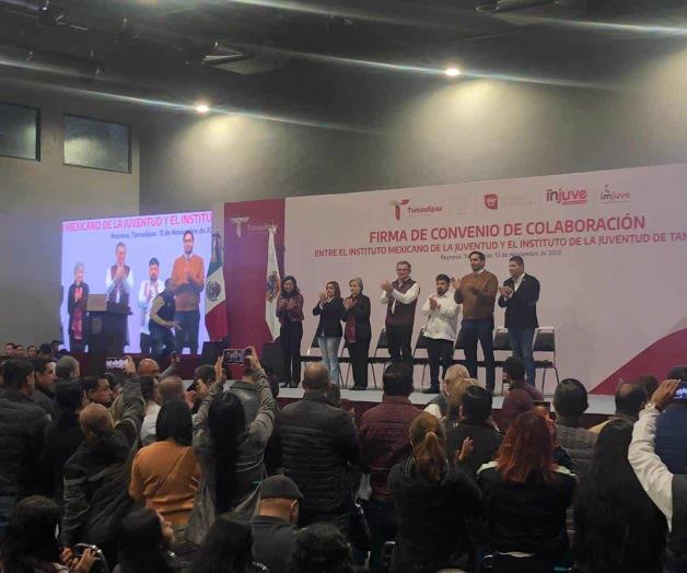 Encabeza Gobernador Américo Villarreal firma de convenio entre IMJ y el IJT