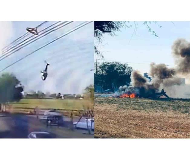 Autoridades descartan atentado como causa de la caída del helicóptero en Aguascalientes