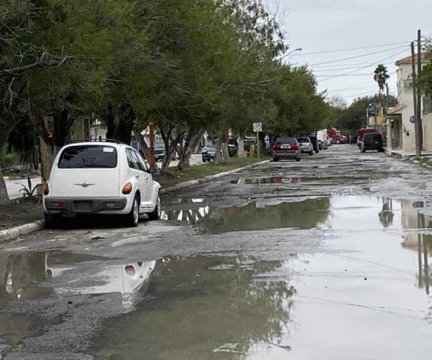 Pavimento destrozado por lluvias en Progreso