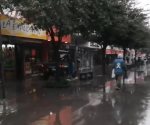 #Reynosa. Frío y Lluvia Congelan al Buen Fin. Calle Hidalgo.