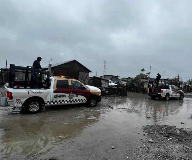 Brinda apoyo Guardia Estatal ante inundaciones en Matamoros