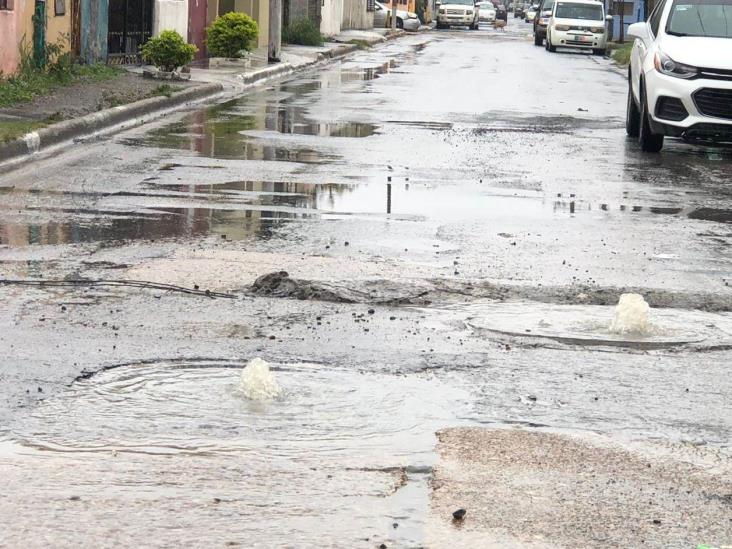 Brotan aguas negras en calles Brotan aguas negras en calles
