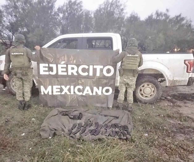 Aseguran soldados arsenal en Ribereña