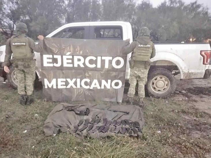Aseguran soldados arsenal en Ribereña Aseguran soldados arsenal en Ribereña