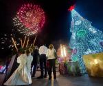 Encendido del pino de Navidad en Reynosa