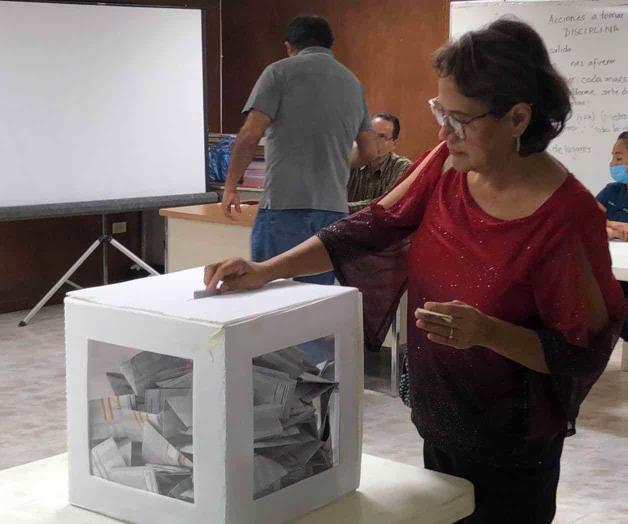 Ejercen profesores su derecho al voto