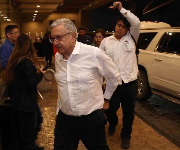 Llega AMLO a Nuevo León para visitar Presa El Cuchillo