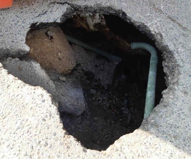 Se hunde el pavimento