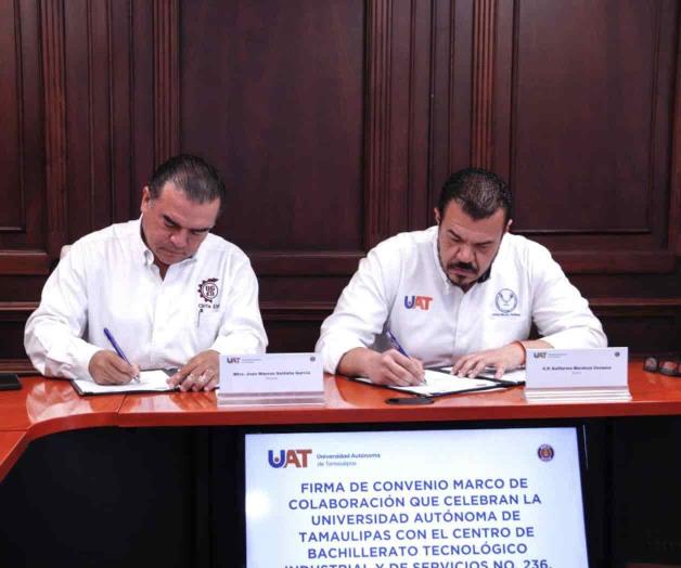 Firman convenio la UAT y Cbtis