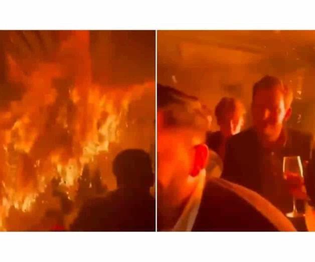 Incendio de árbol de Navidad deja en llamas restaurante de Londres