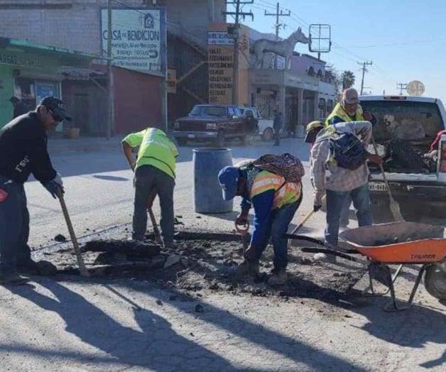 Sigue el programa de bacheo en la Villa de Nuevo Progreso
