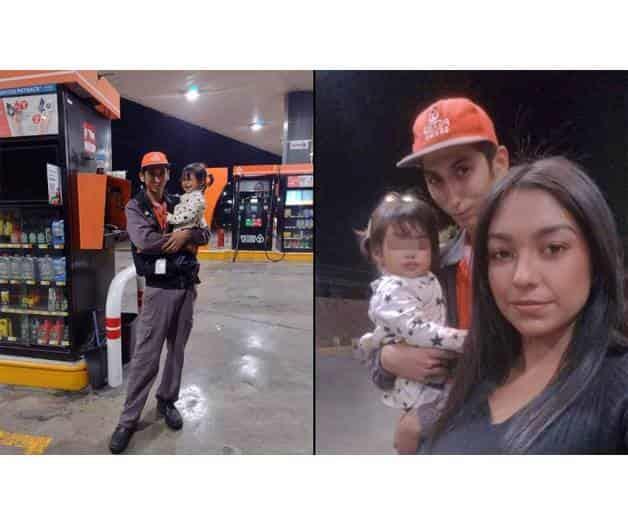 Familia de despachador de gasolina pasa Año Nuevo con él en trabajo