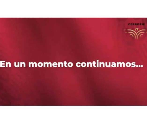 Cae transmisión de Cepropie durante evento de AMLO
