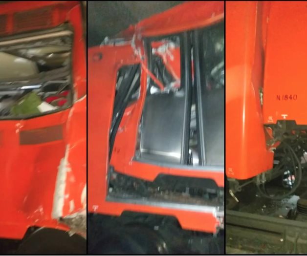 Reportan choque de vagones en túnel de La Raza Reportan choque de vagones en túnel de La Raza