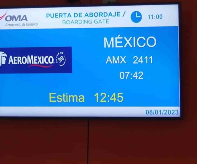 Falla retrasa vuelo Tampico-CDMX Falla retrasa vuelo Tampico-CDMX