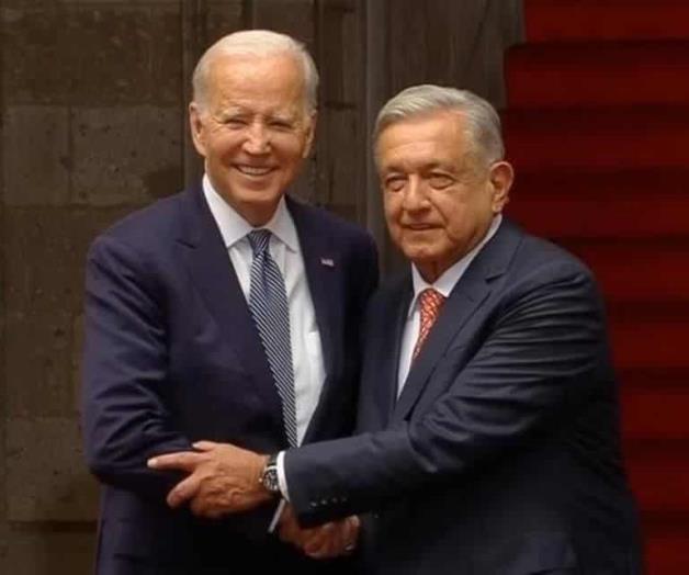 Biden arribó a Palacio Nacional para reunión con AMLO