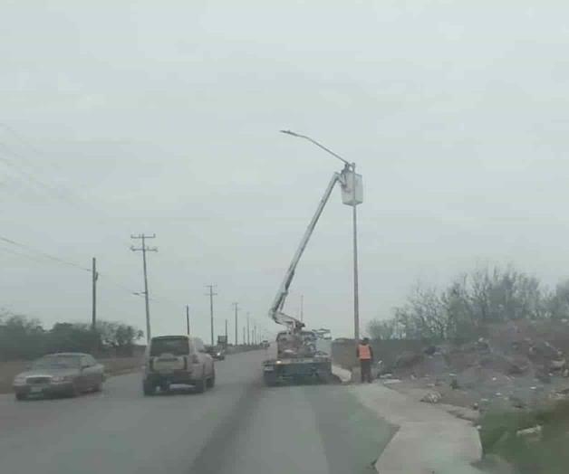 Iluminan brecha 112 de Río Bravo