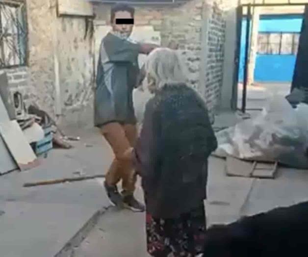 Golpea con tubo a abuelita; detenido tras difundirse video