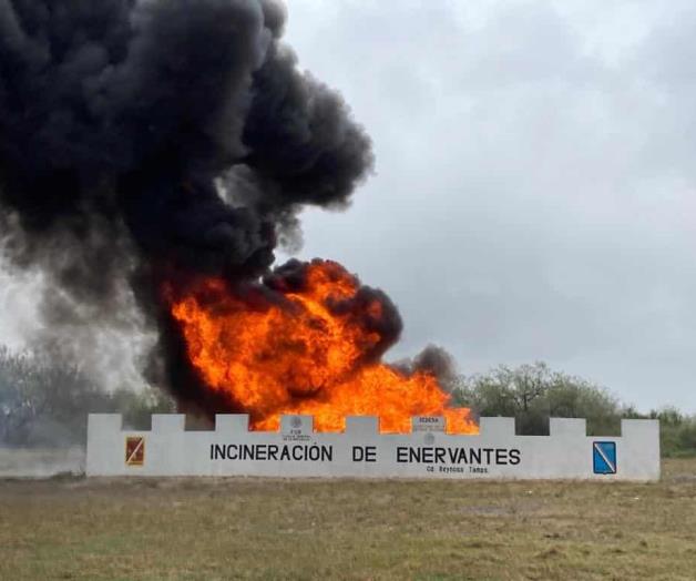 Incinera Sedena enervantes asegurados en diferentes acciones
