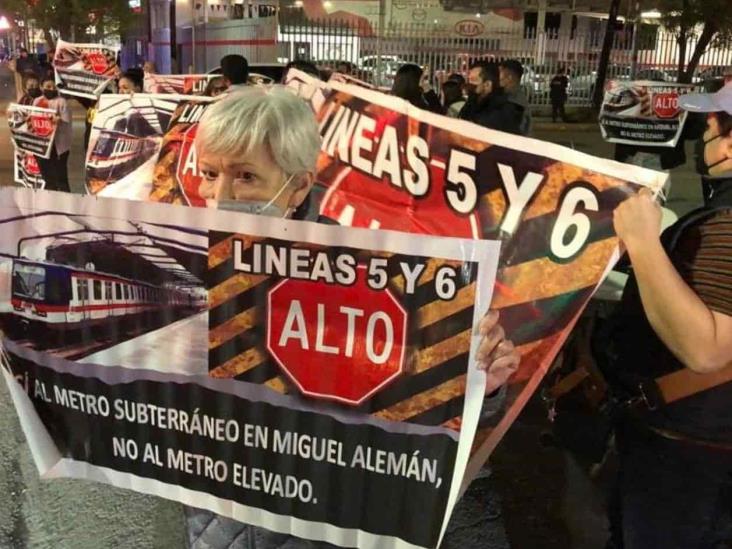 Protestan vecinos de colonias aledañas a Línea 6 del Metro Protestan vecinos de colonias aledañas a Línea 6 del Metro