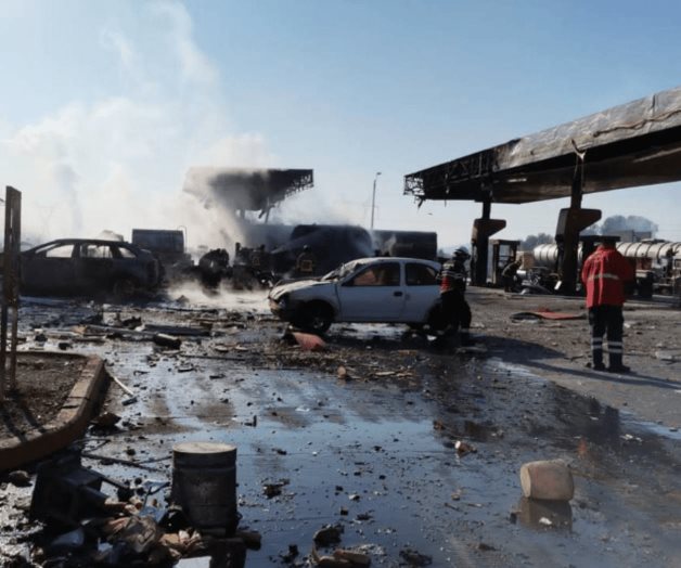 Trabajadores alertaron sobre fuga de gas al chofer de pipa Trabajadores alertaron sobre fuga de gas al chofer de pipa