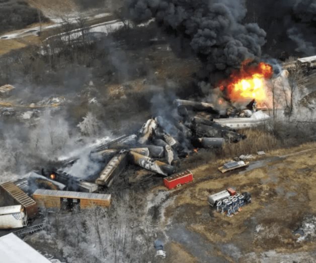 Guardia Nacional de EU se activó en Ohio mientras descarrilamiento arde en llamas Guardia Nacional de EU se activó en Ohio mientras descarrilamiento arde en llamas
