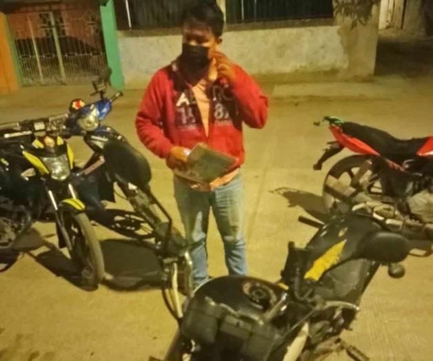 Veladores recuperan motocicleta robada en Tampico