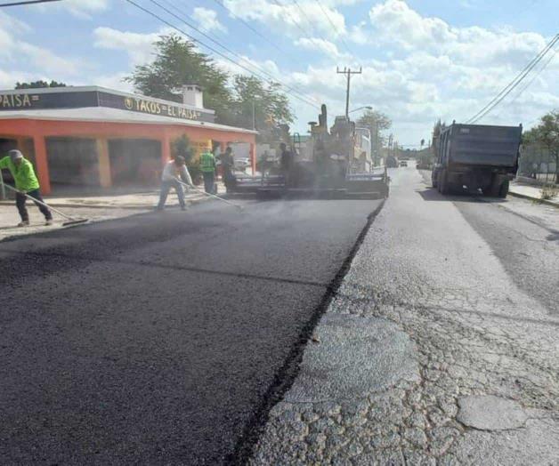 Reparan calles de la zona centro