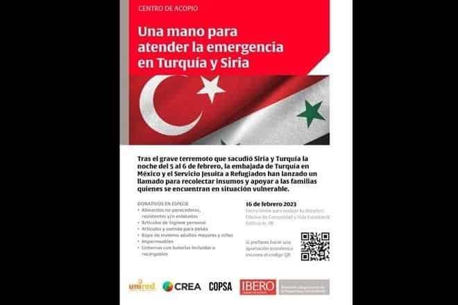 Ibero participa en colecta para afectados por terremoto